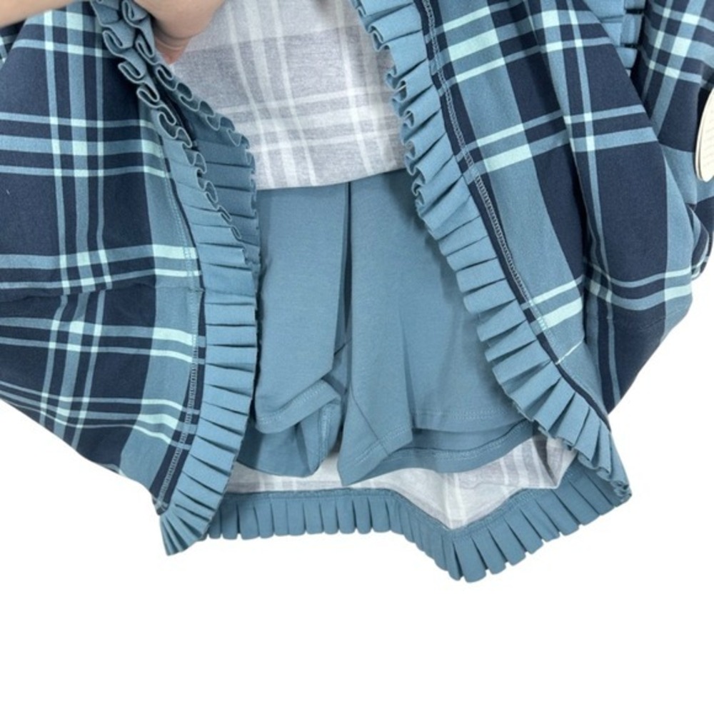 Spartina 449 Blue Plaid Ruffle Trim Golf Skort XL Summer Travel Comfort NWT - Picture 9 of 11